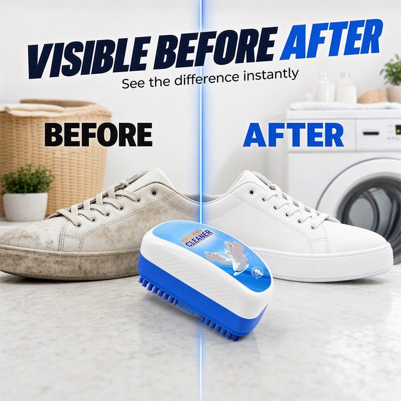 ⏰All-in-One Shoe Cleaning Brush with Built-In Cleaner