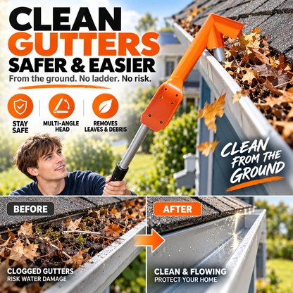 🔧 LIMITED‑TIME 50% OFF! ✨ No-Climb Gutter Cleaning Tool