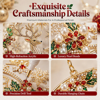 Christmas Pearl Art DIY Kit for Adults – Handmade Holiday Ornament Craft Set🎄🎁💠