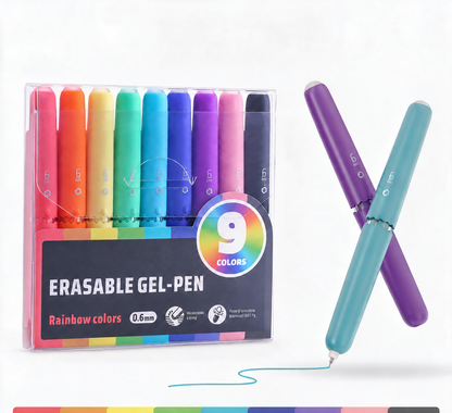 🏆 LIMITED-TIME 50% OFF! ✨9 Colors Erasable Gel Pen Set