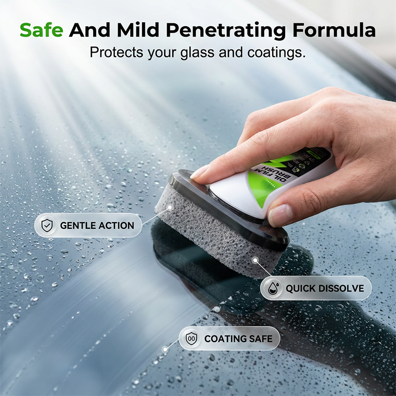 🚗 Car Glass Oil-Film Cleaner Brush | 100ml