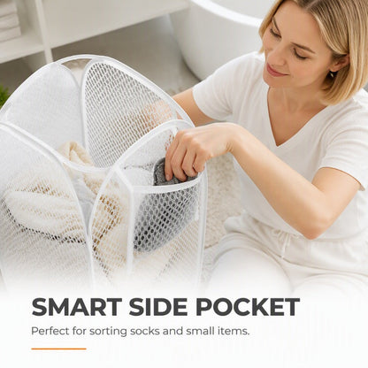 Large Capacity Foldable Mesh Laundry Hamper