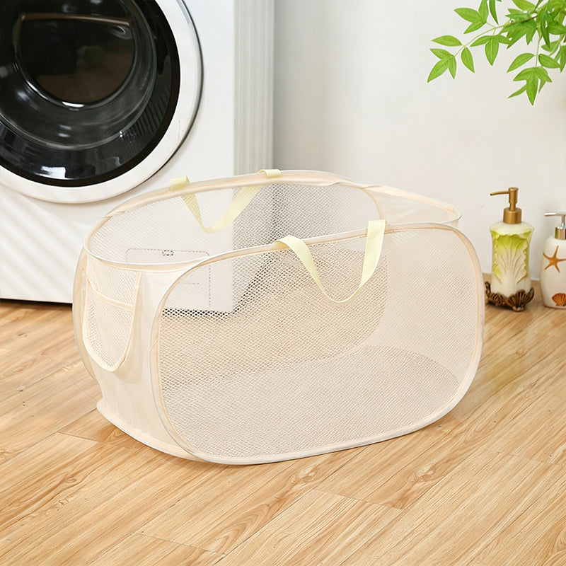 Large Capacity Foldable Mesh Laundry Hamper
