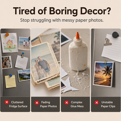 ⏳Time-Limited Special⏰ Clear Acrylic DIY Fridge Magnet Kit – Turn Photos, Drawings & Little Memories Into Custom Fridge Magnets, A Fun Craft Activity for Home & Gifting 🧲