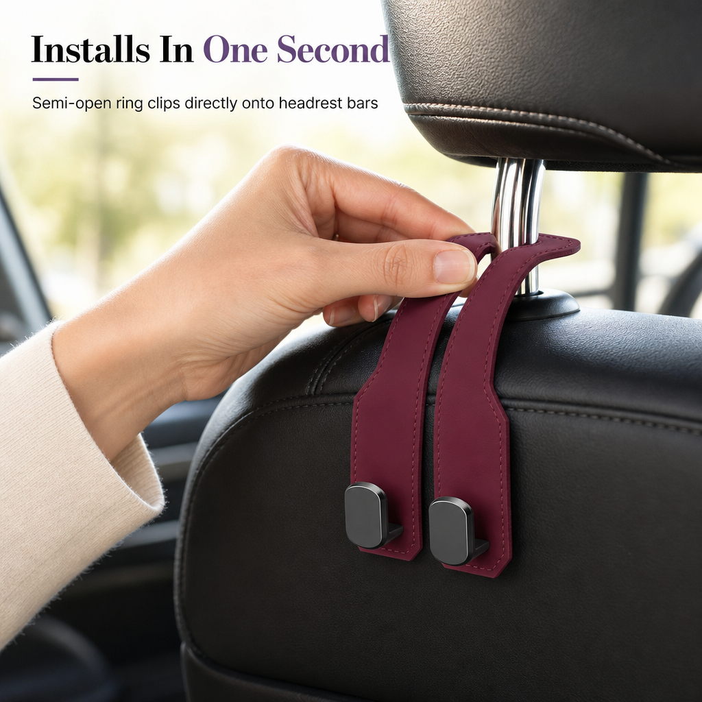 🔥Buy 1 Get 1 Free🚙 Dual-Use Car Hook Organizer