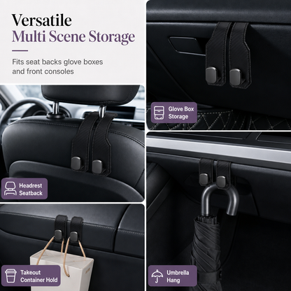 🔥Buy 1 Get 1 Free🚙 Dual-Use Car Hook Organizer