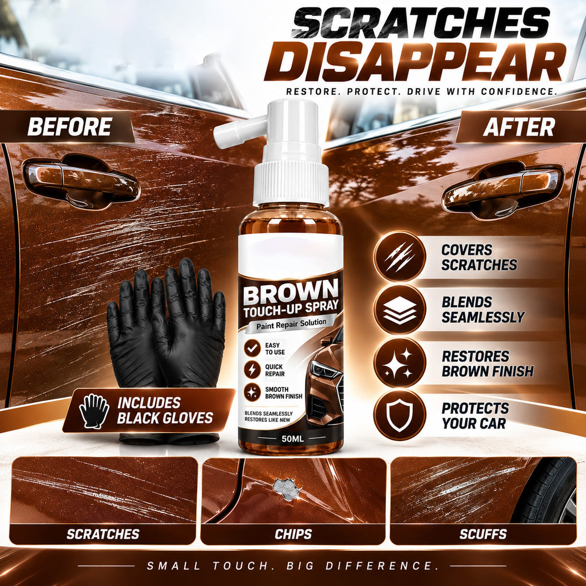 Car Paint Scratch Repair Touch Up Spray