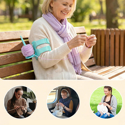 🧶Wearable Arm Yarn Holder with Adjustable Dual Straps
