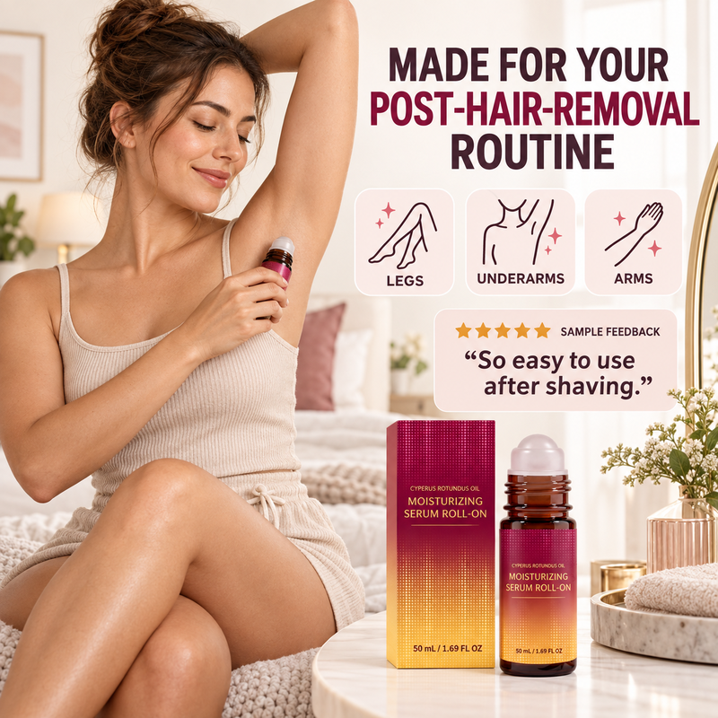 🧴50% OFF NOW! Post-Hair Removal Soothing Oil Roll-On – Cyperus Rotundus Oil Moisturizing Serum Roll-On, Calming Hydrating After Shave & Waxing Skin Care for Body