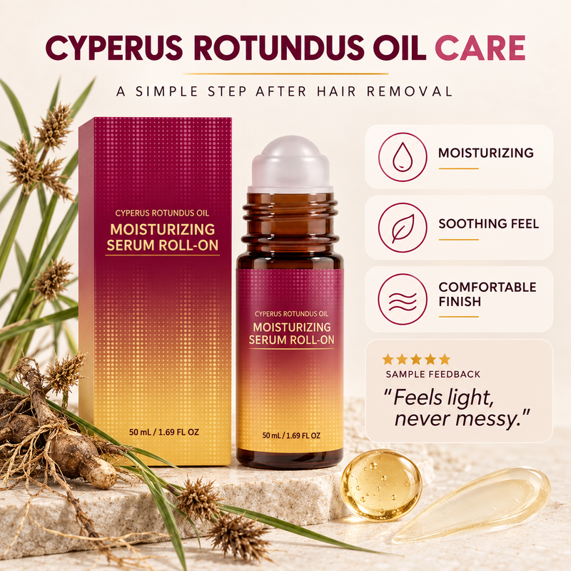 🧴50% OFF NOW! Post-Hair Removal Soothing Oil Roll-On – Cyperus Rotundus Oil Moisturizing Serum Roll-On, Calming Hydrating After Shave & Waxing Skin Care for Body