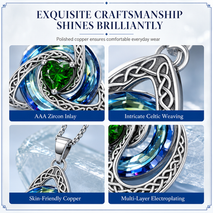 ⏳Limited-time 50% off⏰Women's Celtic Knot Birthstone Pendant Necklace🌀📿