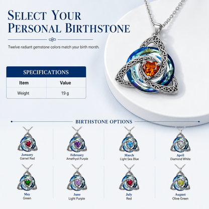 ⏳Limited-time 50% off⏰Women's Celtic Knot Birthstone Pendant Necklace🌀📿