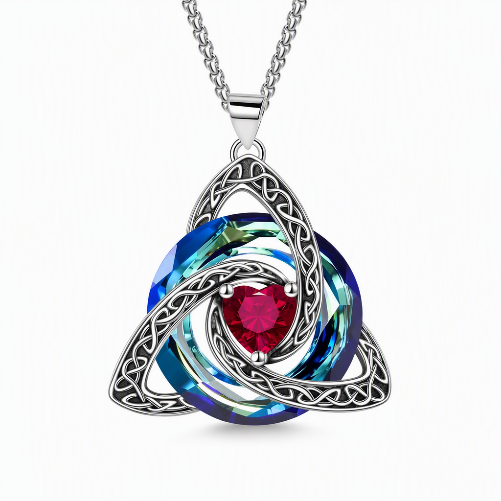 ⏳Limited-time 50% off⏰Women's Celtic Knot Birthstone Pendant Necklace🌀📿