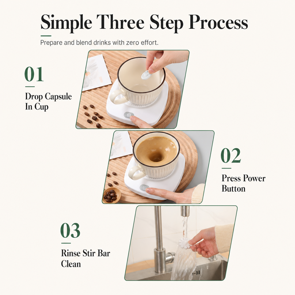 Rechargeable Magnetic Levitation Stirring Base for Cups