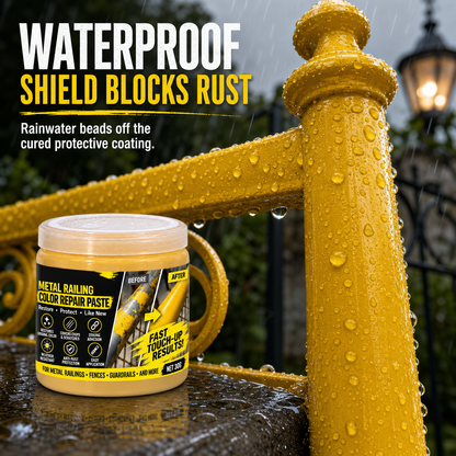 🟨 Metal Guardrail Paint Repair Paste | Brush Kit