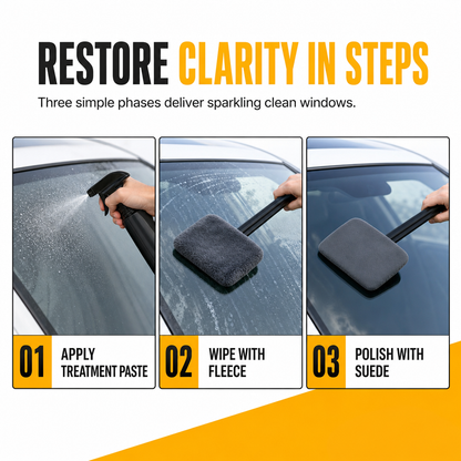 🚗40% OFF NOW! Careluxpro Car Windshield Cleaning Brush – Extended Long Handle Double-Sided Window Cleaner, Reach Deep Corners, 4 Kit Options for Interior Auto Glass