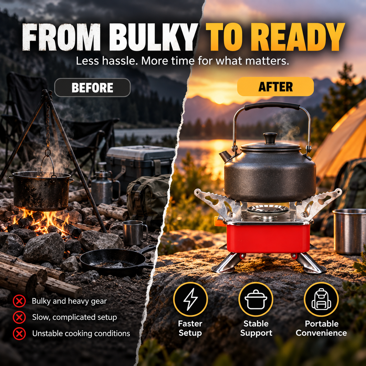 Portable Outdoor Folding Gas Stove