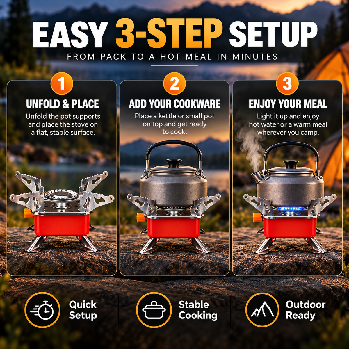 Portable Outdoor Folding Gas Stove