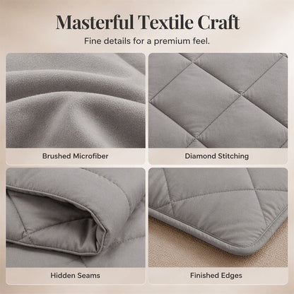 📢📢50% OFF !! ⏰ 3-Piece Quilted Comforter Set with Shams – All-Season Microfiber