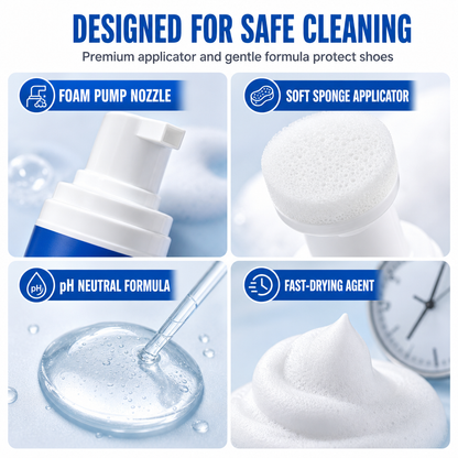 Clean Shoes Instantly! Waterless Foam Shoe Cleaning Mousse