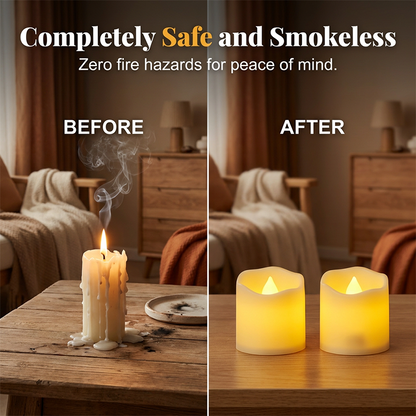 Warm Flickering Flameless LED Candles