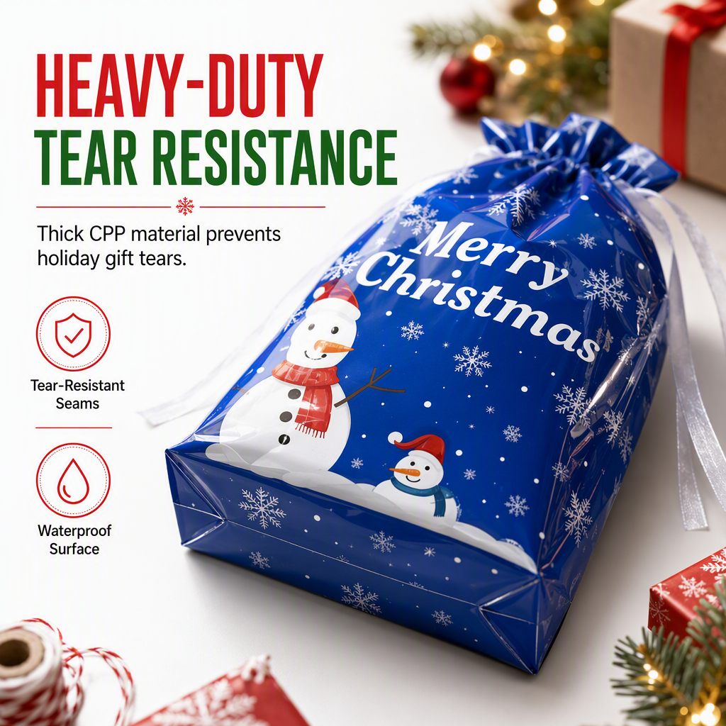 10 Pack Christmas Drawstring Candy Gift Bags