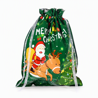10 Pack Christmas Drawstring Candy Gift Bags