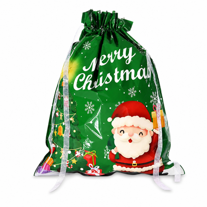 10 Pack Christmas Drawstring Candy Gift Bags