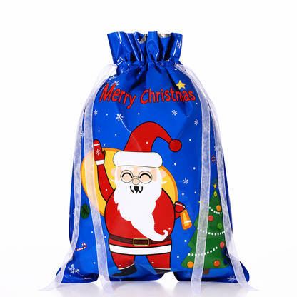 10 Pack Christmas Drawstring Candy Gift Bags
