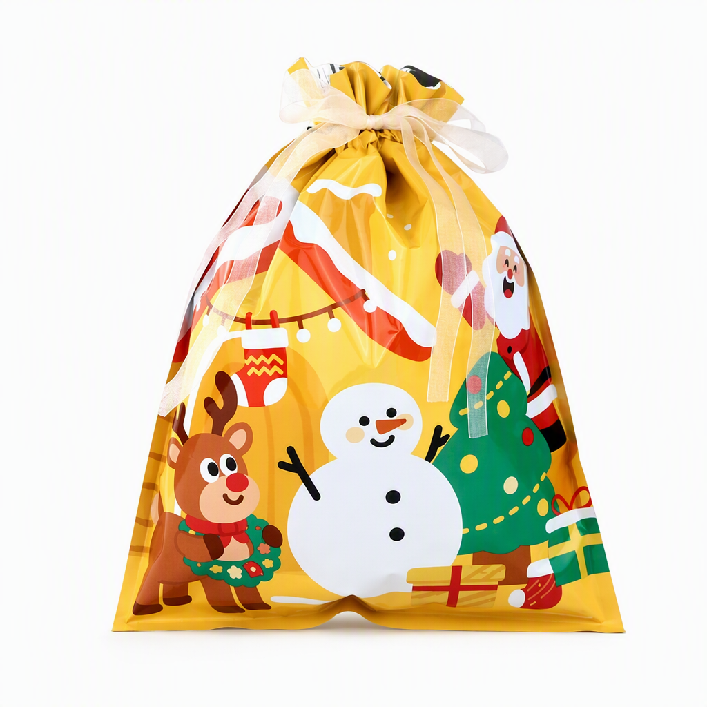 10 Pack Christmas Drawstring Candy Gift Bags