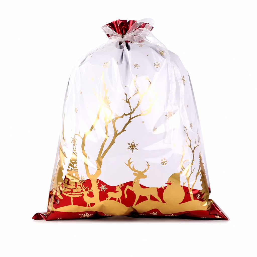 10 Pack Christmas Drawstring Candy Gift Bags