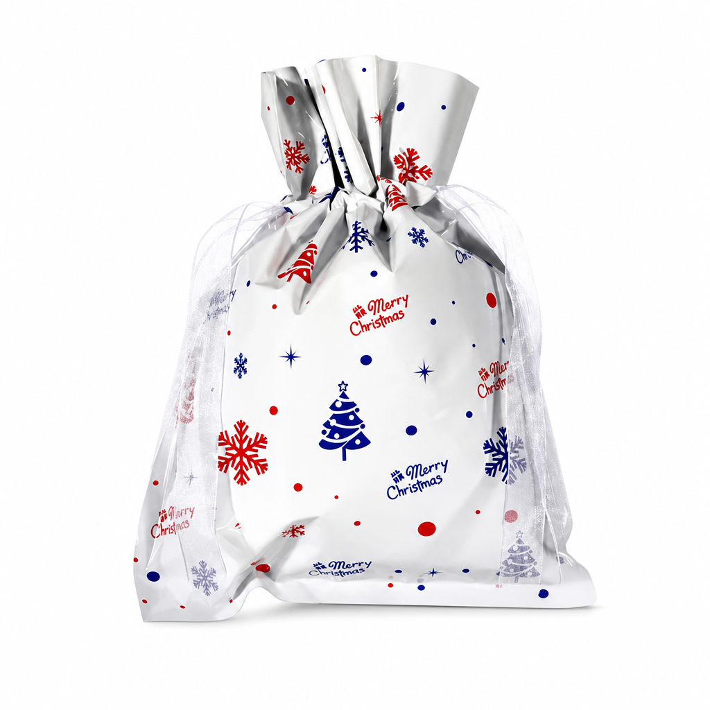 10 Pack Christmas Drawstring Candy Gift Bags