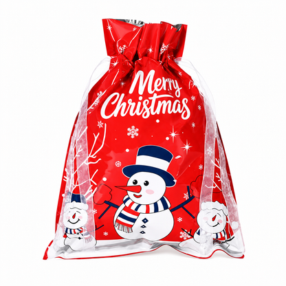 10 Pack Christmas Drawstring Candy Gift Bags