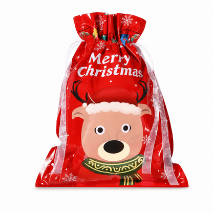 10 Pack Christmas Drawstring Candy Gift Bags