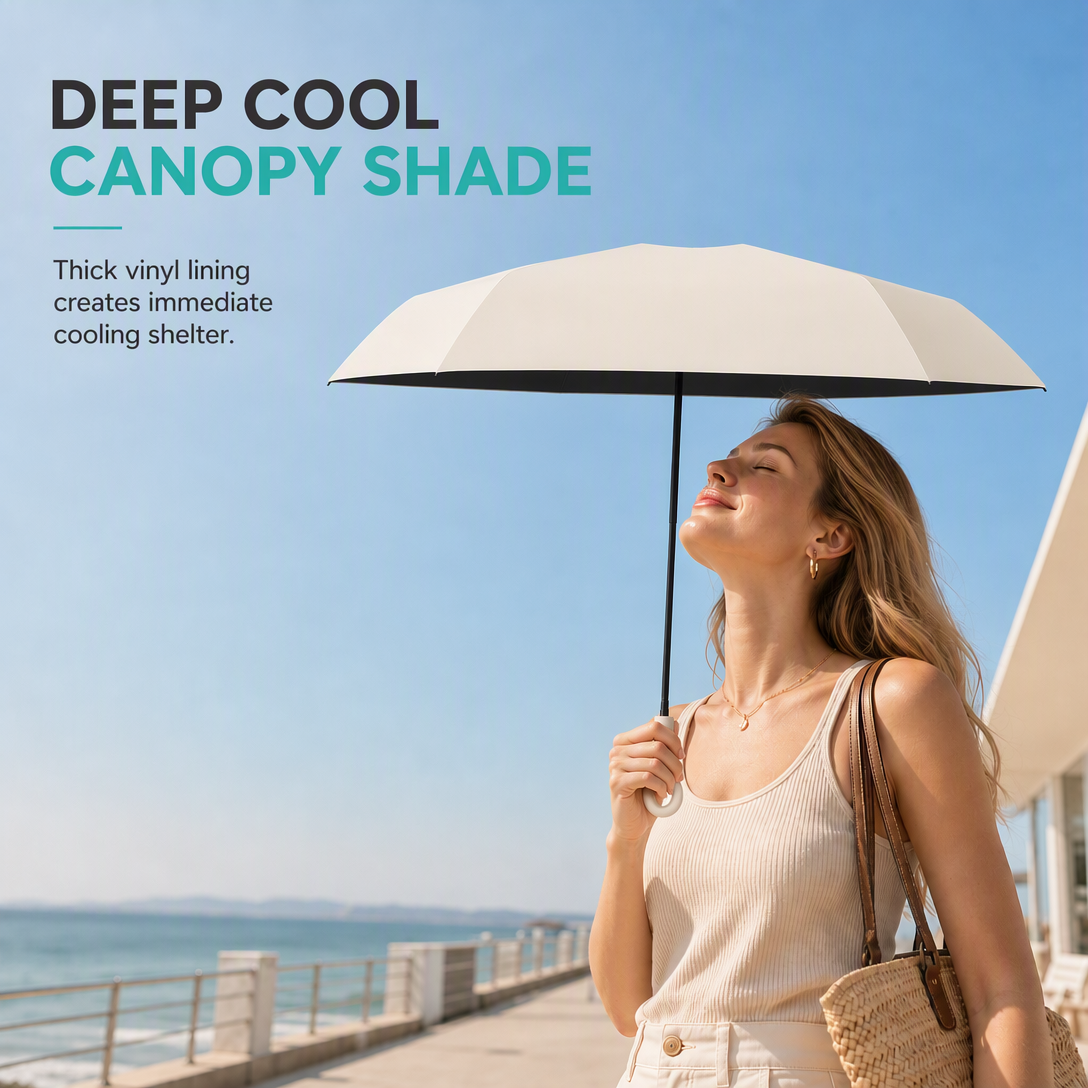 Portable 5-Fold Pocket Sun and Rain Umbrella