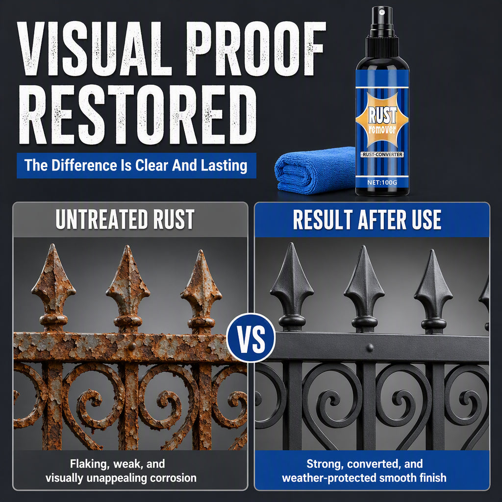 Rust Remover Spray and Protective Metal Rust Converter