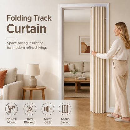Add Privacy Instantly! No-Drill Adhesive Sliding Curtain