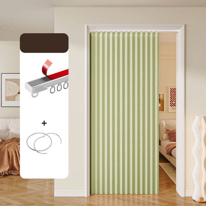 Add Privacy Instantly! No-Drill Adhesive Sliding Curtain