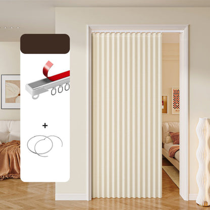 Add Privacy Instantly! No-Drill Adhesive Sliding Curtain