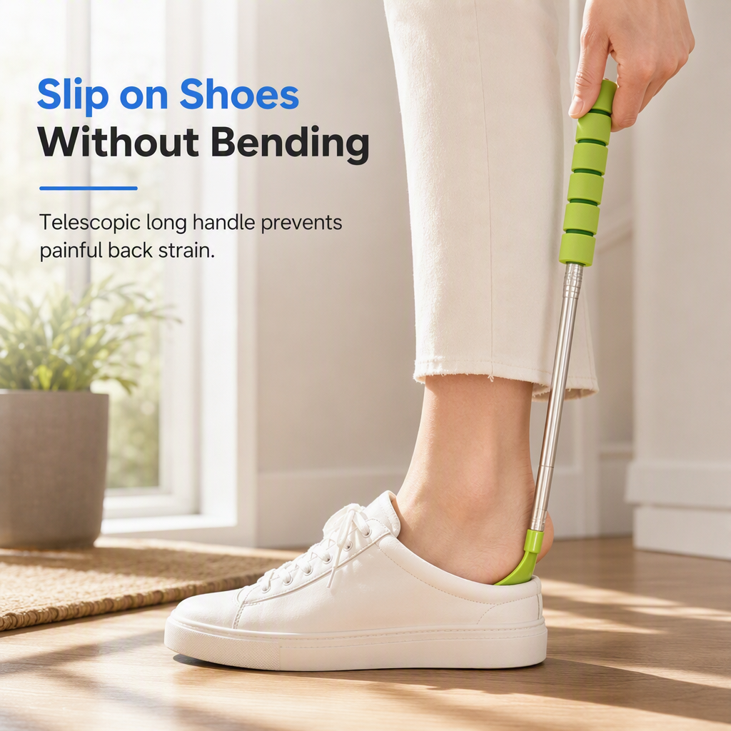 👞 BUY 1 GET 1 FREE 🎁 Telescopic Shoe Horn — 70cm Long Handle, No Bending
