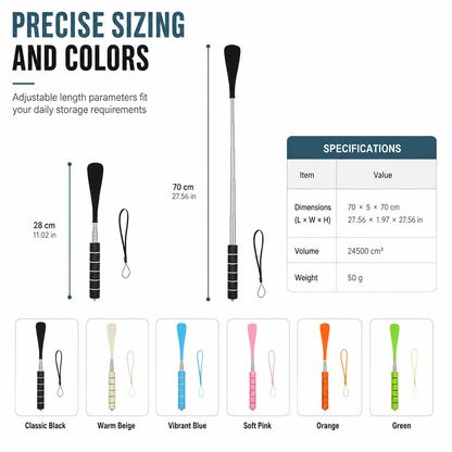 👞 BUY 1 GET 1 FREE 🎁 Telescopic Shoe Horn — 70cm Long Handle, No Bending