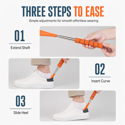 👞 BUY 1 GET 1 FREE 🎁 Telescopic Shoe Horn — 70cm Long Handle, No Bending