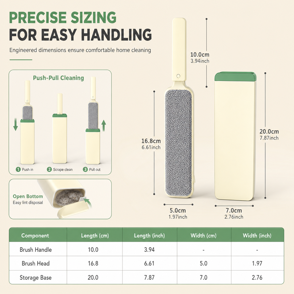 Double-Sided Electrostatic Lint Remover Brush