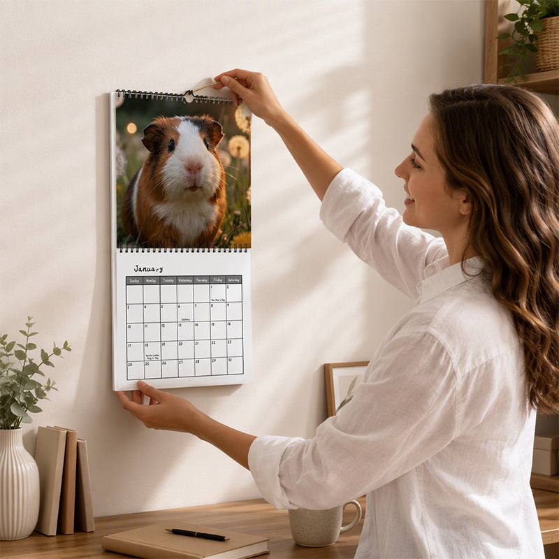 Add Cuteness Instantly! 2027 Guinea Pig Wall Calendar
