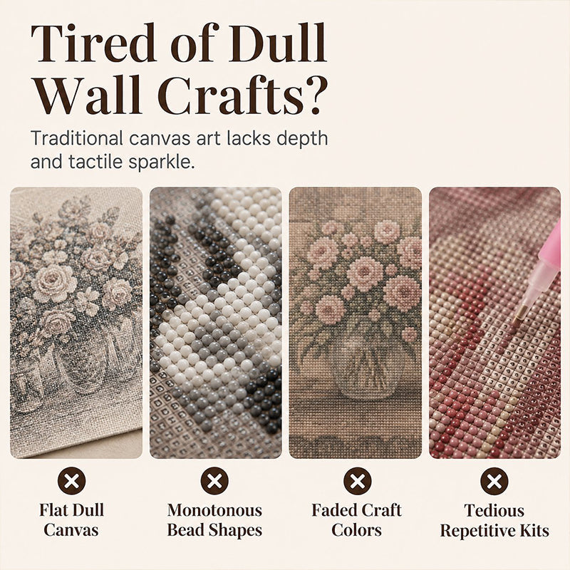 Create Sparkling Art Instantly! Relaxing Diamond Art Kit