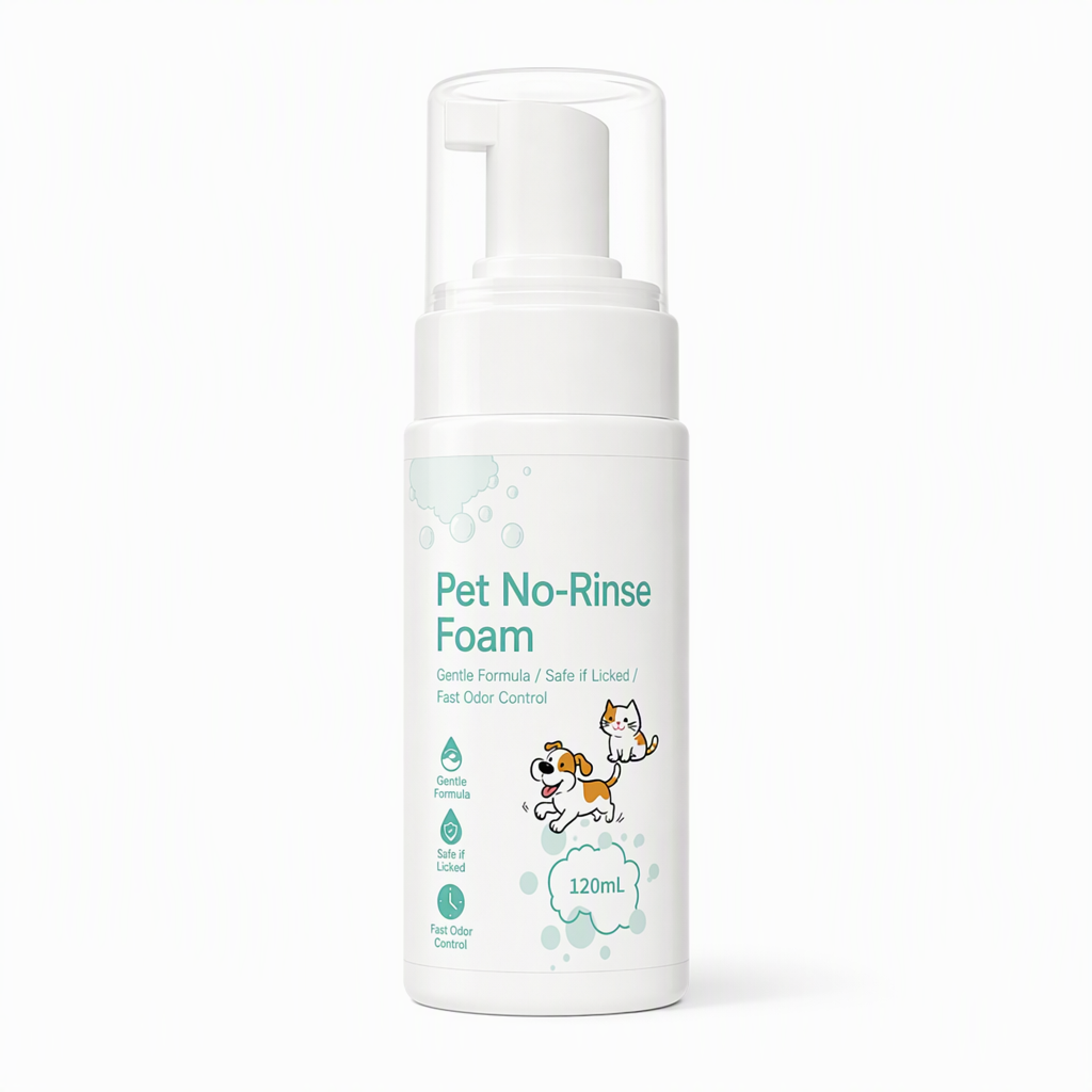 No-Rinse Pet Cleaning Mousse for Cats and Dogs