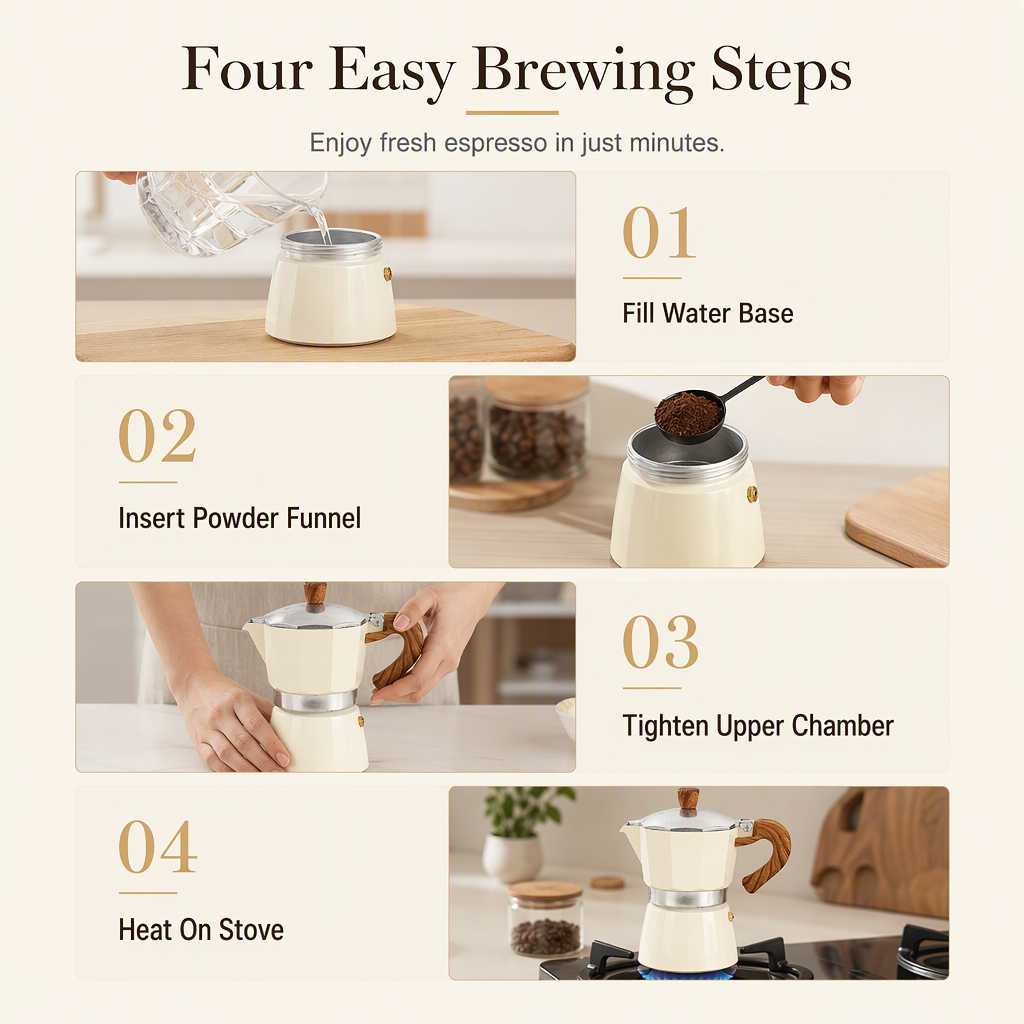 Classic Italian Moka Pot for Home Use