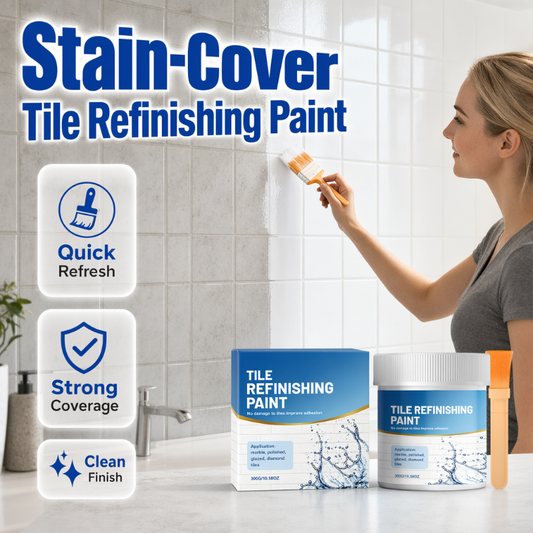 🛁 Limited-Time 50% Off 🎨 White Tile Refinishing Paint — Waterproof & Bright Finish ✨