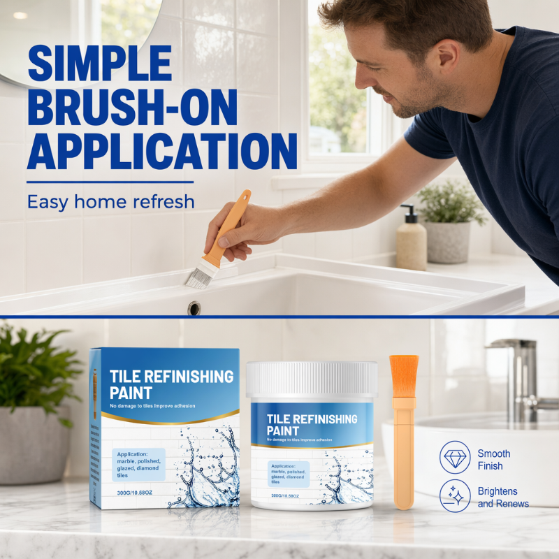 🛁 Limited-Time 50% Off 🎨 White Tile Refinishing Paint — Waterproof & Bright Finish ✨