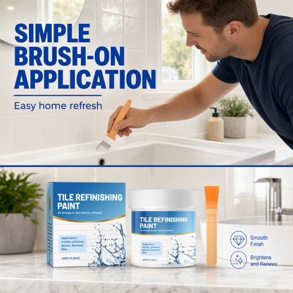 🛁 Limited-Time 50% Off 🎨 White Tile Refinishing Paint — Waterproof & Bright Finish ✨